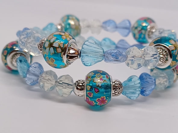 Beautiful Murano Beads in Aquamarine